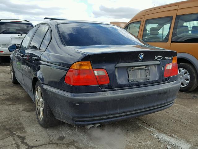 WBAAV33461FU87674 - 2001 BMW 325 I BLUE photo 3