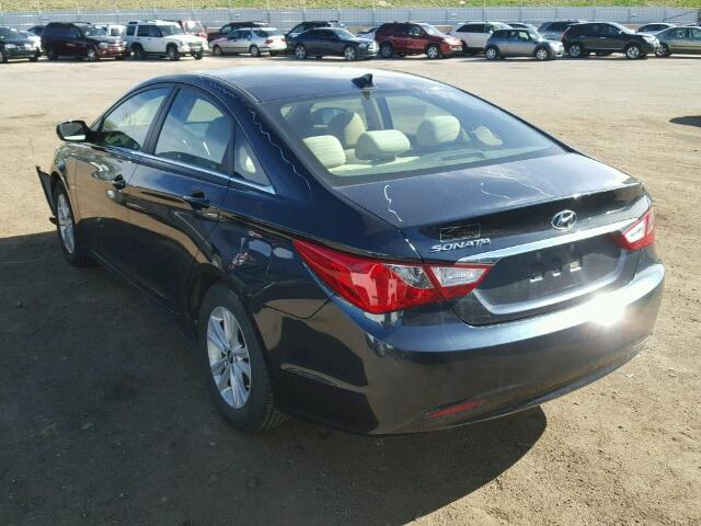 5NPEB4AC5DH514256 - 2013 HYUNDAI SONATA GLS BLUE photo 3