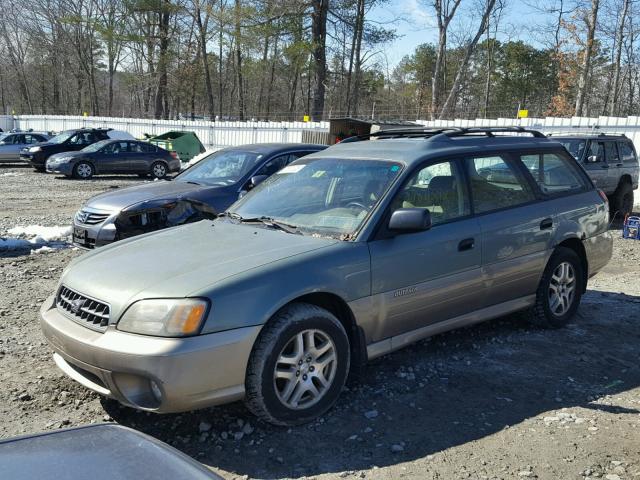 4S3BH675137618056 - 2003 SUBARU LEGACY OUT GREEN photo 2