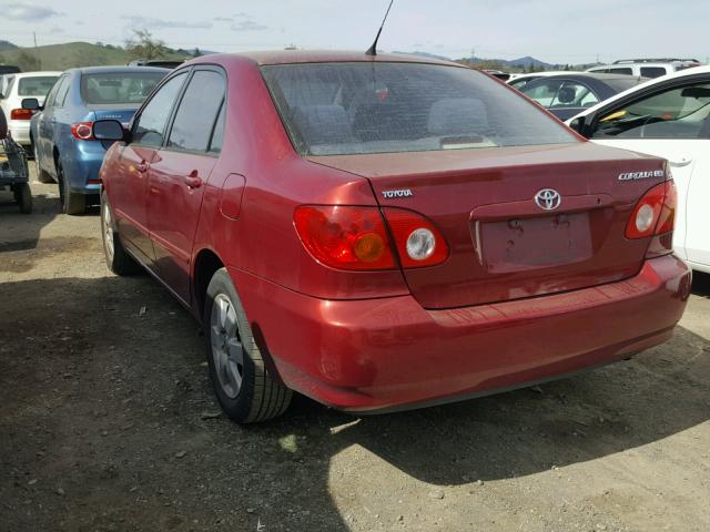 1NXBR38EX3Z173999 - 2003 TOYOTA COROLLA CE RED photo 3