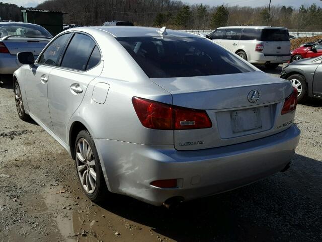 JTHCK262785024109 - 2008 LEXUS IS 250 SILVER photo 3