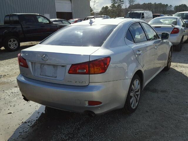 JTHCK262785024109 - 2008 LEXUS IS 250 SILVER photo 4