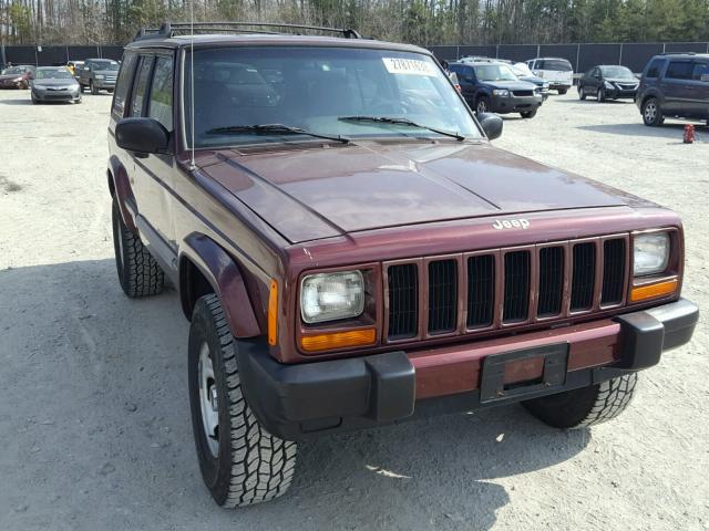 1J4FF48S4YL172493 - 2000 JEEP CHEROKEE S BURGUNDY photo 1