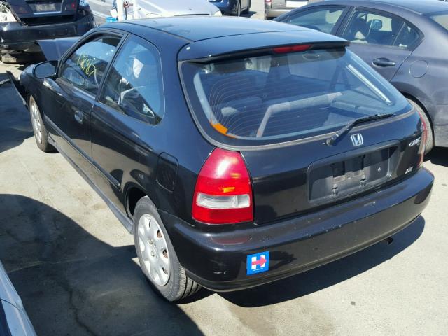 2HGEJ6441XH100442 - 1999 HONDA CIVIC DX BLACK photo 3