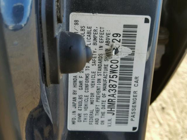 JHMRA3875WC005529 - 1998 HONDA ODYSSEY EX BLUE photo 10