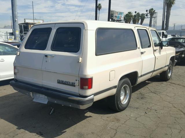 1GNER16K8MF147123 - 1991 CHEVROLET SUBURBAN R TAN photo 4