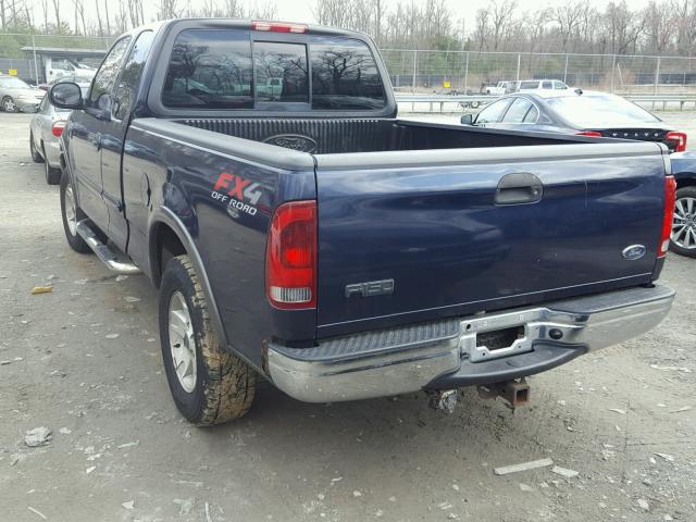 1FTRX18L42NB34281 - 2002 FORD F150 BLUE photo 3