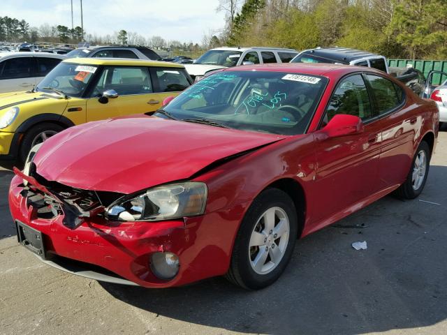 2G2WP552081174037 - 2008 PONTIAC GRAND PRIX RED photo 2