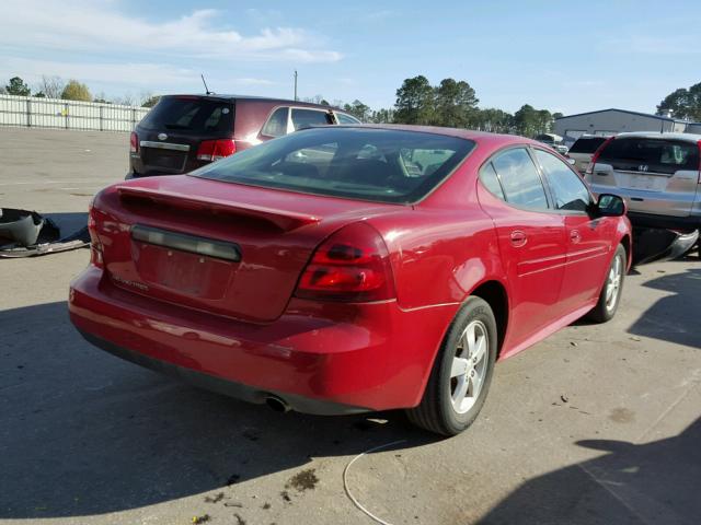 2G2WP552081174037 - 2008 PONTIAC GRAND PRIX RED photo 4