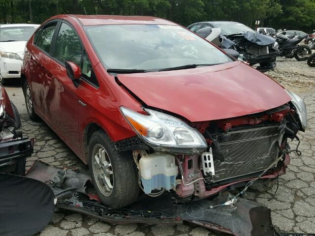 JTDKN3DU9A0204046 - 2010 TOYOTA PRIUS RED photo 1