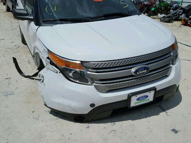 1FM5K7B84EGA41740 - 2014 FORD EXPLORER WHITE photo 10