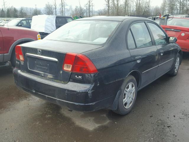 1HGES16591L068128 - 2001 HONDA CIVIC LX BLACK photo 4