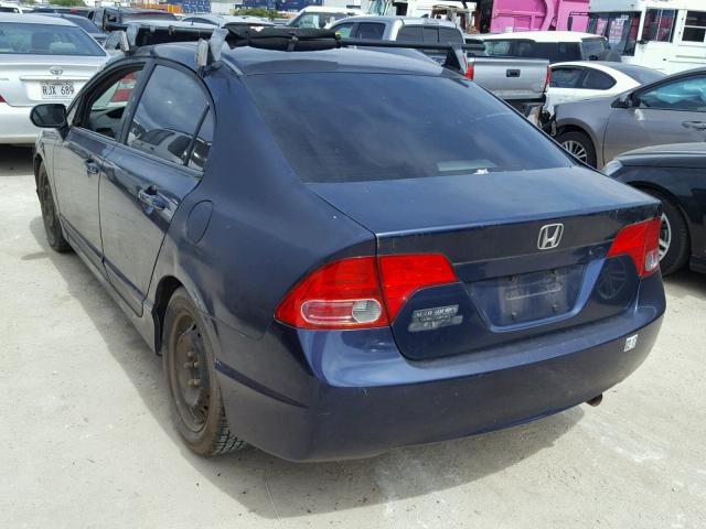 1HGFA16517L126720 - 2007 HONDA CIVIC LX BLUE photo 3