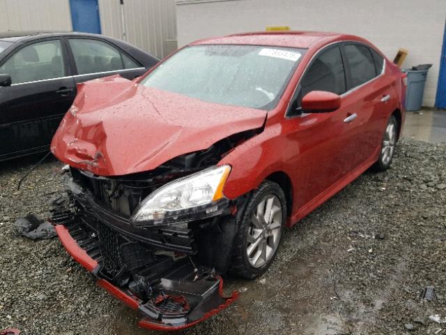 3N1AB7AP8DL628841 - 2013 NISSAN SENTRA S RED photo 2