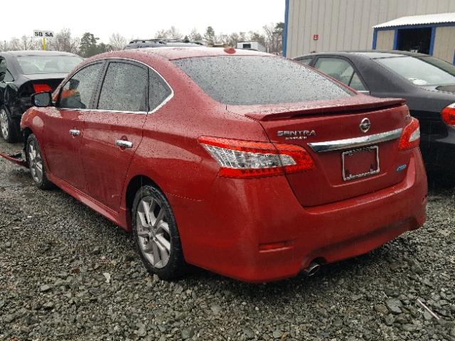 3N1AB7AP8DL628841 - 2013 NISSAN SENTRA S RED photo 3