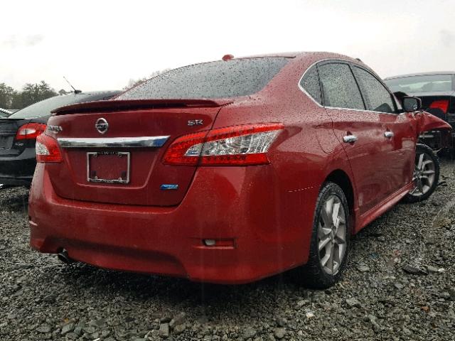 3N1AB7AP8DL628841 - 2013 NISSAN SENTRA S RED photo 4