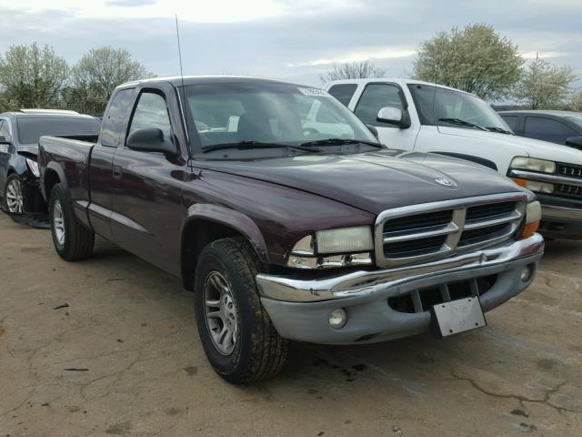 1D7GL42K64S578860 - 2004 DODGE DAKOTA SLT PURPLE photo 1