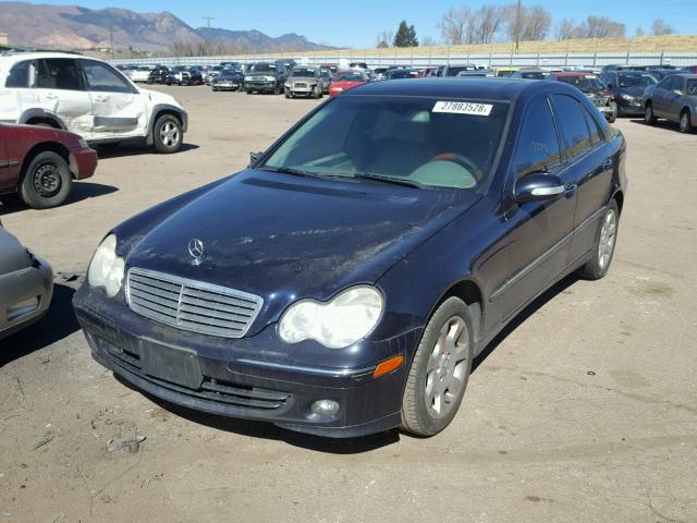 WDBRF54HX6A846043 - 2006 MERCEDES-BENZ C GENERATI BLUE photo 2