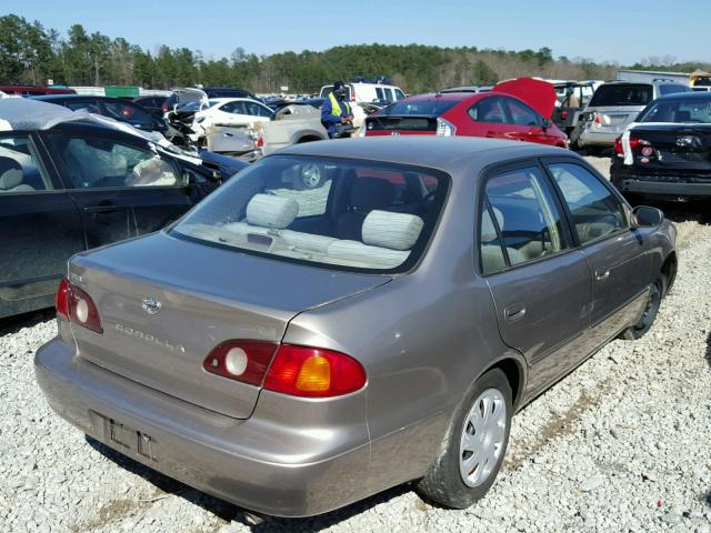 1NXBR12E01Z493584 - 2001 TOYOTA COROLLA CE TAN photo 4