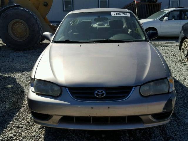 1NXBR12E01Z493584 - 2001 TOYOTA COROLLA CE TAN photo 9