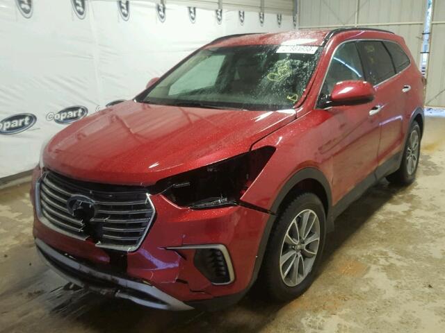 KM8SM4HF6HU223432 - 2017 HYUNDAI SANTA FE S RED photo 2