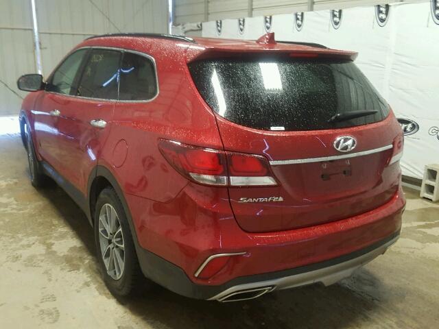 KM8SM4HF6HU223432 - 2017 HYUNDAI SANTA FE S RED photo 3