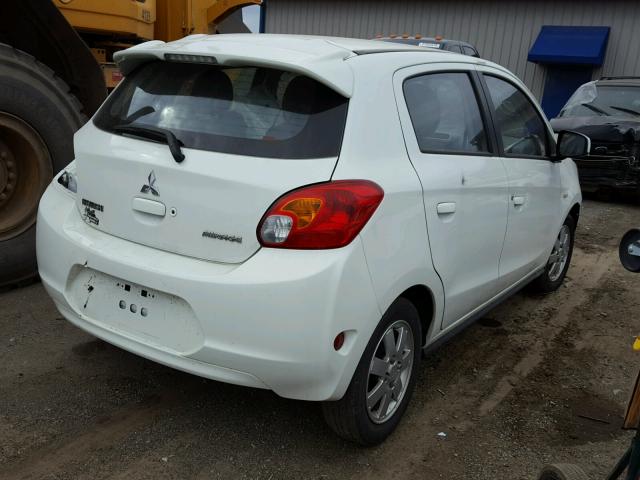 ML32A4HJ7EH006318 - 2014 MITSUBISHI MIRAGE ES WHITE photo 4