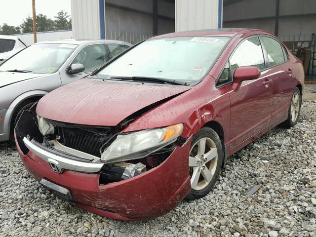 2HGFA168X6H512509 - 2006 HONDA CIVIC EX RED photo 2