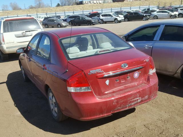 KNAFE121485529356 - 2008 KIA SPECTRA EX RED photo 3