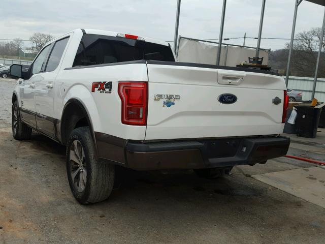 1FTEW1EG6FFB90120 - 2015 FORD F150 SUPER WHITE photo 3