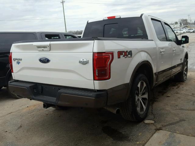 1FTEW1EG6FFB90120 - 2015 FORD F150 SUPER WHITE photo 4