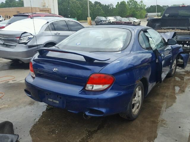 KMHJG25F71U221657 - 2001 HYUNDAI TIBURON BLUE photo 4