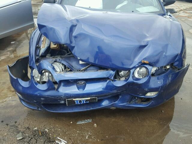 KMHJG25F71U221657 - 2001 HYUNDAI TIBURON BLUE photo 7