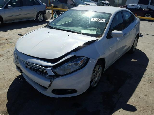 1C3CDFAA6ED742211 - 2014 DODGE DART SE WHITE photo 2