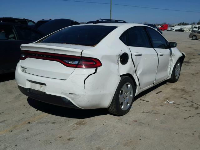 1C3CDFAA6ED742211 - 2014 DODGE DART SE WHITE photo 4