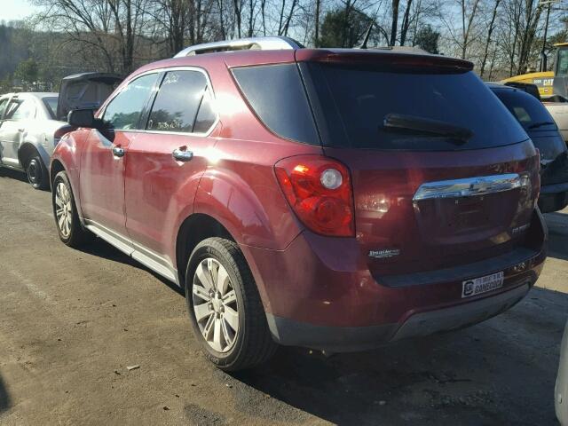 2CNALPEC8B6219799 - 2011 CHEVROLET EQUINOX LT BURGUNDY photo 3