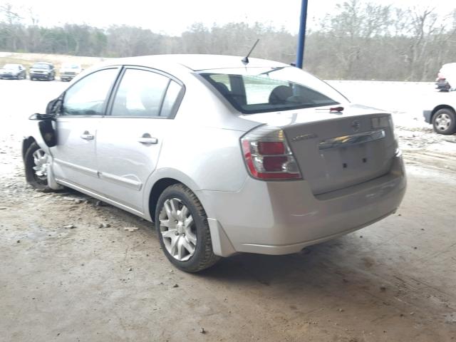 3N1AB6APXAL725335 - 2010 NISSAN SENTRA 2.0 SILVER photo 3