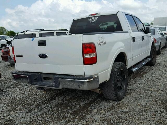 1FTPW14V38FC04793 - 2008 FORD F150 SUPER WHITE photo 4