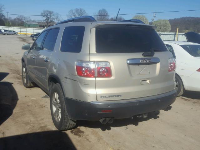 1GKER23D79J148406 - 2009 GMC ACADIA SLT ოქროსფერი ფოტო 3