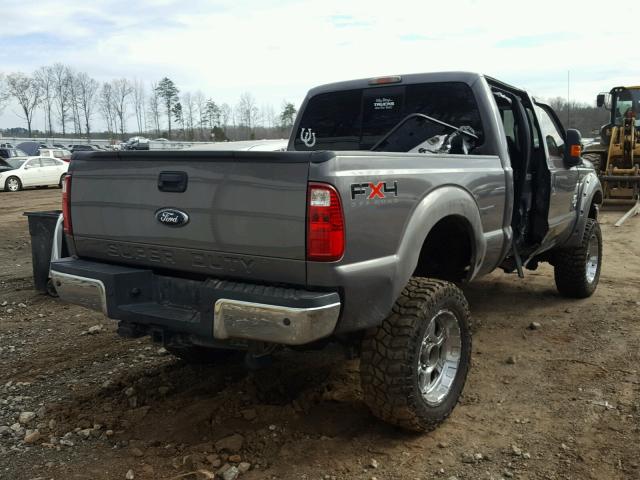 1FT7W2BT9BEB13452 - 2011 FORD F250 SUPER GRAY photo 4