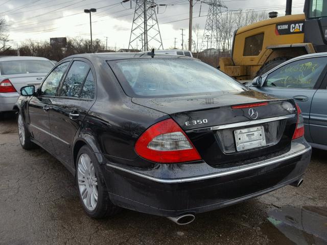 WDBUF87X28B305614 - 2008 MERCEDES-BENZ E 350 4MAT BLACK photo 3