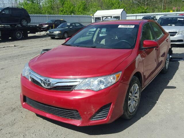 4T1BF1FK3DU675583 - 2013 TOYOTA CAMRY L RED photo 2