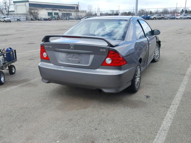 1HGEM22905L022668 - 2005 HONDA CIVIC EX ნაცრისფერი ფოტო 4