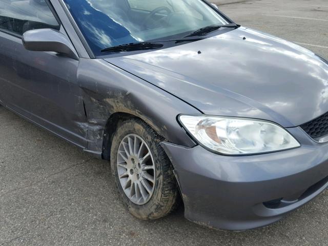 1HGEM22905L022668 - 2005 HONDA CIVIC EX ნაცრისფერი ფოტო 9