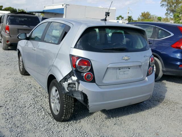 1G1JB6SH6C4129208 - 2012 CHEVROLET SONIC LS 银色 照片 3