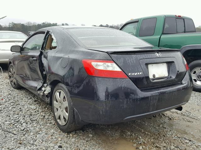 2HGFG12676H568605 - 2006 HONDA CIVIC LX BLACK photo 3