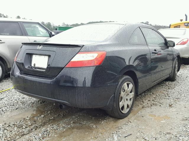 2HGFG12676H568605 - 2006 HONDA CIVIC LX BLACK photo 4