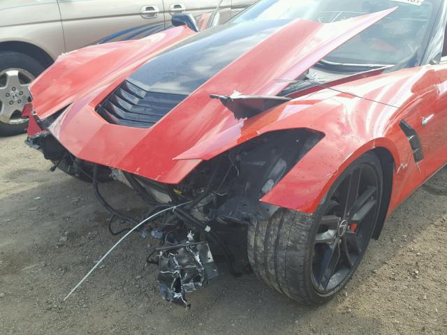 1G1YM2D71E5112688 - 2014 CHEVROLET CORVETTE S RED photo 9