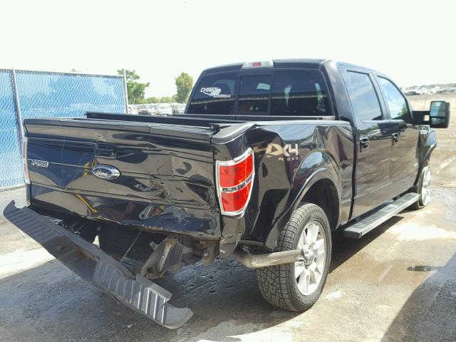 1FTFW1ET5CFB32867 - 2012 FORD F150 SUPER BLACK photo 4