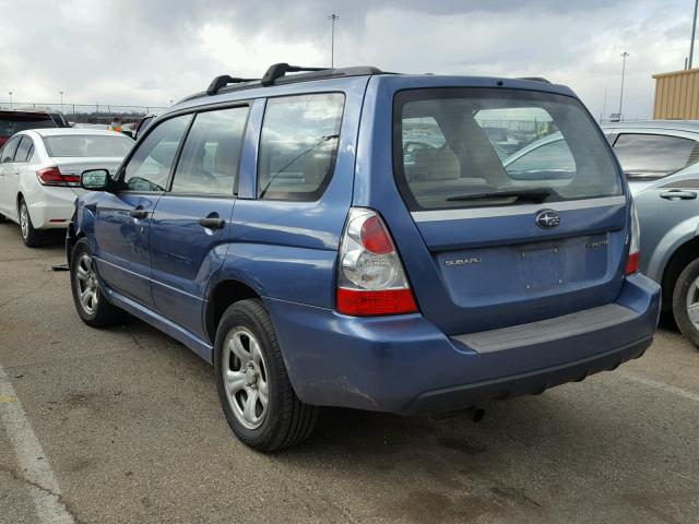 JF1SG63697H740428 - 2007 SUBARU FORESTER 2 BLUE photo 3